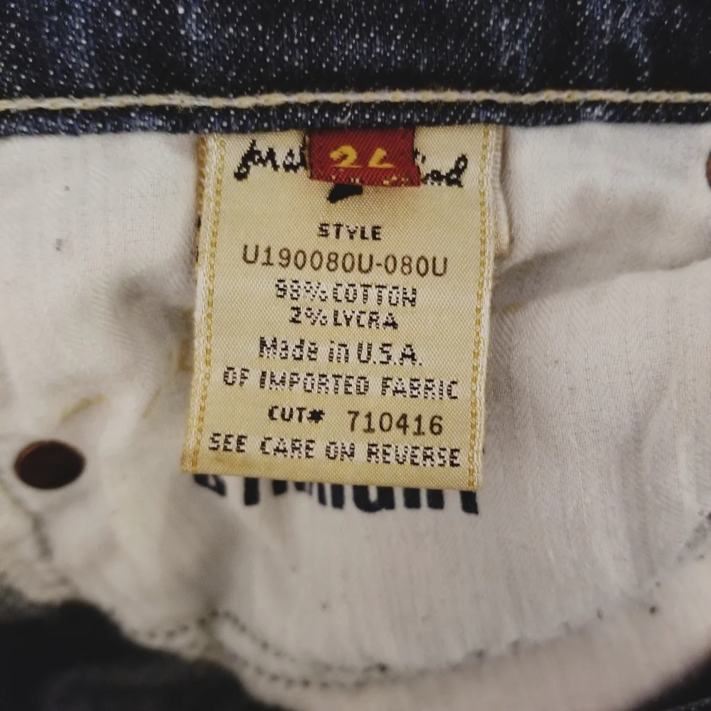 7 for all Mankind dark wash straight leg jeans - Picture 4 of 7